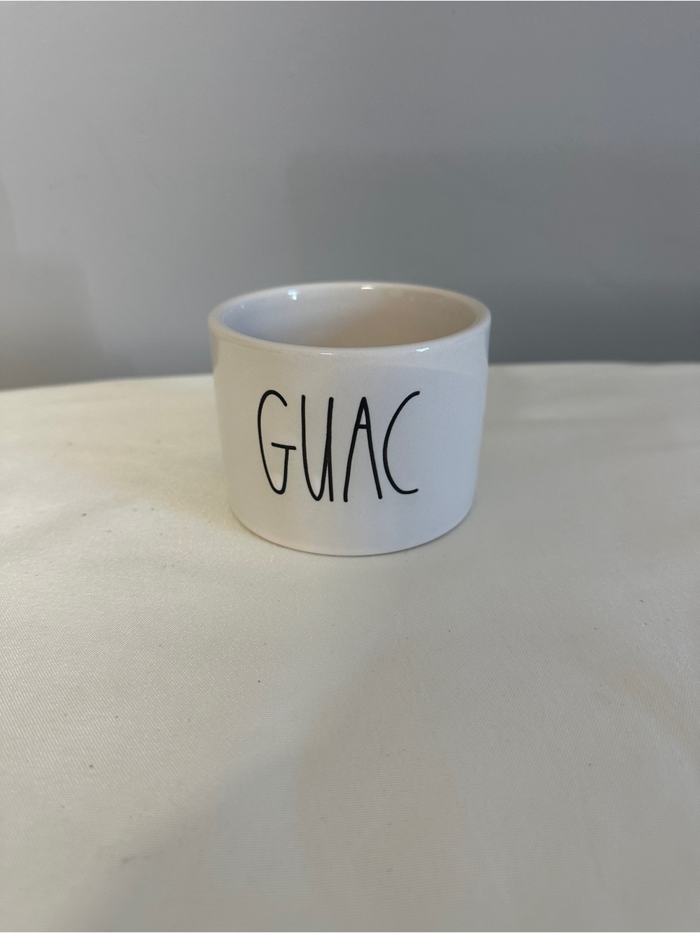 Rae Dunn White 'GUAC' Ceramic Dip Bowl